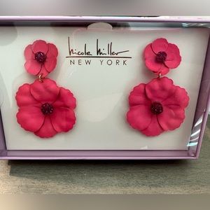 Nicole Miller Floral Pierced Earrings!